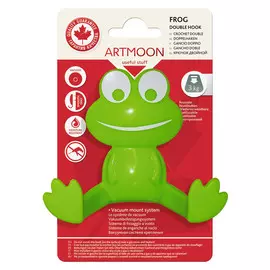 Крючок двойной ARTMOON FROG (Лягушка) 9,5*9*3,5см пластик, вакуум присоска 699416