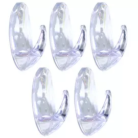 крючок самоклеющийся бел пластик 5 шт kle-sg005