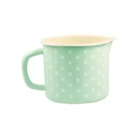 Кружка 1,4л Эмаль Горох мелкий зеленый без крышки со сливом 12-0108н/7М