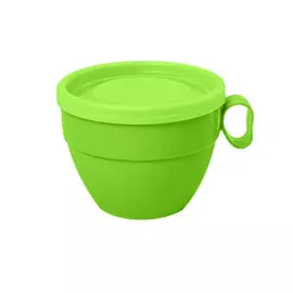 кружка пластиковая с крышкой, 300 мл салатовый