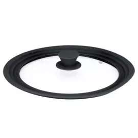 крышка стеклянная с силиконовым ободом моника-24/26/28 master house графит 75061