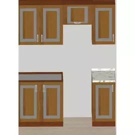 Кухня МДФ 1,7 ольха/орех/лукка /800ш. 500 над выт.400ш/