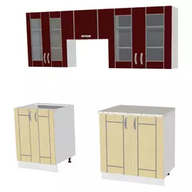 Кухня МДФ 2,0 /бордо глянец ,ваниль /белый /лукка /(с600, с800мм ,ш 600, ш 800, ш над воздух. 600мм)