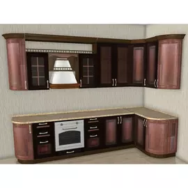 Кухня МДФ Кантри Ноче Таволато Классик /ноче таволато /кварц /3,12*1,32 *2,47/