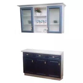 Кухня МДФ сизый перламутр белый/белый (8В)