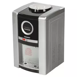 Кулер для воды Sonnen teb-02 настольный,нагрев/охлаждение электронное,2 крана,серебристый/черный 453