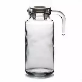 Кувшин БЕЙЗИК 1300мл с прозрачной пластиковой крышкой 43964B
