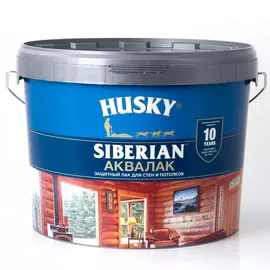 лак акриловый husky siberian аквалак полуматовый 9л