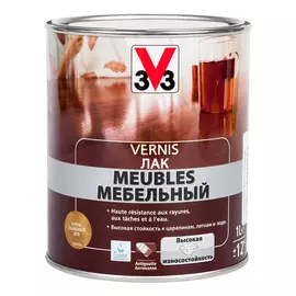 лак для мебели v33 глянцевый дуб 0.5л.