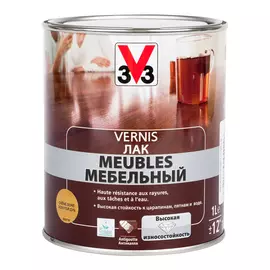 лак для мебели v33 глянцевый дуб золотой 1л.