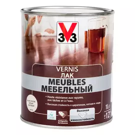 лак мебельный белый v33 1л