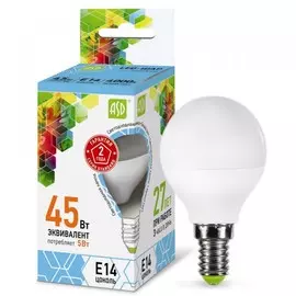 лампа светодиодная asd led-шар-standard 5вт 160-260в е14 4000к 450лм