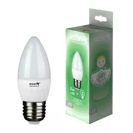 лампа светодиодная econ led cn 7вт e27 3000k b35