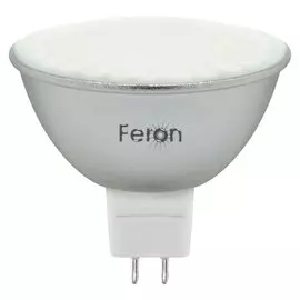 Лампа светодиодная FERON LB-26 80LED G5.3 7Вт/2700K 230V MR16 матовая 25235