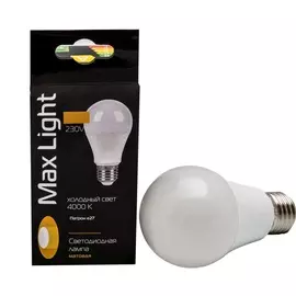 лампа светодиодная led a60 15w 4000k e27