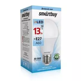 лампа светодиодная smartbuy led sbl-a60-13-40k-e27-a е27 груша 13вт 4000к