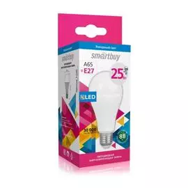 лампа светодиодная smartbuy led sbl-a65-25-60k-e27 e27 груша 25вт 6000к