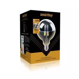 лампа светодиодная smartbuy led sbl-g95chromeart-7-30k-e27 е27 груша 7вт 3000к