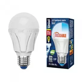 лампа светодиодная uniel е27 диммируемая led-a60-11w/nw/fr/dim