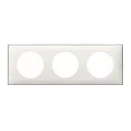 Legrand Celiane2 Слоновая кость глянец Рамка 3-ая (2+2+2 мод)