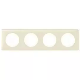 Legrand Celiane2 Слоновая кость глянец Рамка 4-ая (2+2+2+2 мод)