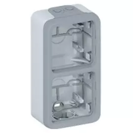 Legrand Plexo Серый Монтажная коробка 2-ая для наружного монтажа,вертикальная,IP55