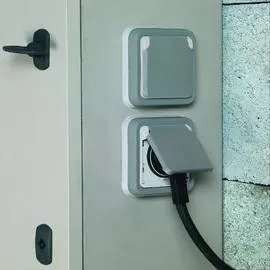 Legrand Plexo Серый Рамка 1-ая с суппортом, для внутреннего монтажа IP55