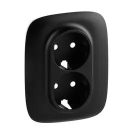 Legrand Valena ALLURE Антрацит Накладка розетки с/з 2-ной