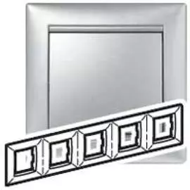 Legrand Valena Алюминий Рамка 5-ая гориз