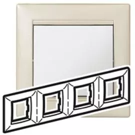 Legrand Valena Жемчужный Рамка 4-ая гориз
