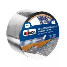 лента металлизировнная клейкая д/скрепления подложек unibob 48мм х 25м (инд. упаковка),70998