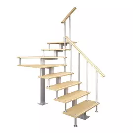 Лестница Компакт-Квадро, поворот на 90С, h 2475-2700