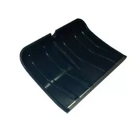 Лопата для снега пластмассовая "Морозко" 490х380 мм с деревянным черенком синяя