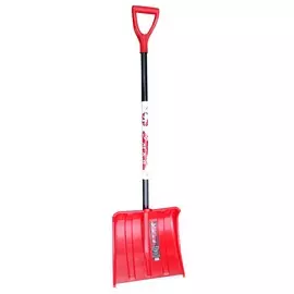 Лопата пластмассовая УМКА 385*370 в сборе, эргономич. алюм. черенок и V-ручка