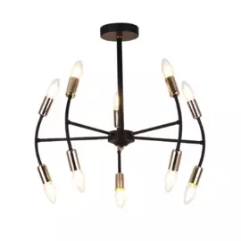 люстра на штанге freya fr5087pl-10b е14 10x40вт ip20 черный