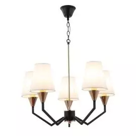 люстра подвесная freya allegra fr5001pl-05b е14 5x40вт ip 20 черный