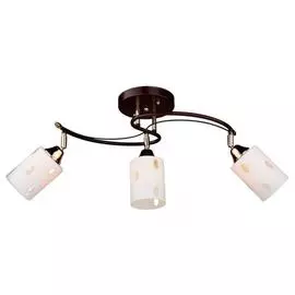 люстра подвесная россвет рс18192 brn+fg/3c е27 3x60вт ip 20