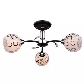 люстра подвесная россвет рс20061 bk+cr/3c е27 3x60вт ip 20