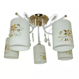Люстра подвесная РОССвет РС20117 FG+WT/5C Е27 5x60Вт IP 20