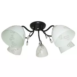 Люстра подвесная РОССвет РС20683 BK+CR/5C Е27 5x60Вт IP 20