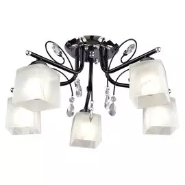 Люстра подвесная РОССвет РС20824 BK+CR/5C Е27 5x60Вт IP 20