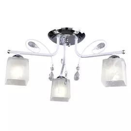 люстра подвесная россвет рс20824 wt+cr/3c е27 3x60вт ip 20