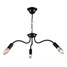 люстра подвесная россвет рс21058 bk/3p е14 3x60вт ip 20