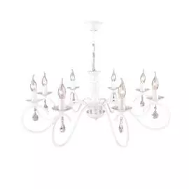 люстра подвесная россвет виолончель рс20863 wt/8p е14 8x60вт ip 20