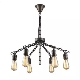 люстра подвесная toplight kristen tl1181h-06bk е27 6x40вт ip 20
