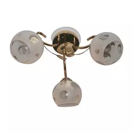 люстра потолочная hiper amanda h159-0 е27 3x60вт ip 20 золото