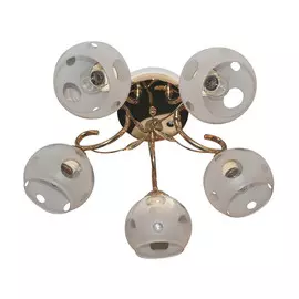 люстра потолочная hiper amanda h159-1 е27 5x60вт ip 20 золото