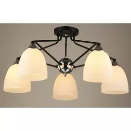 люстра потолочная hiper bridget h024-5 е27 5x60вт ip 20 венге