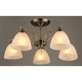 люстра потолочная hiper helena h021-5 е27 5x60вт ip 20 матовая бронза