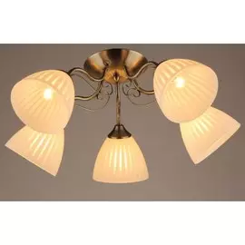 люстра потолочная hiper nancy h023-5 е27 5x60вт ip 20 матовая бронза